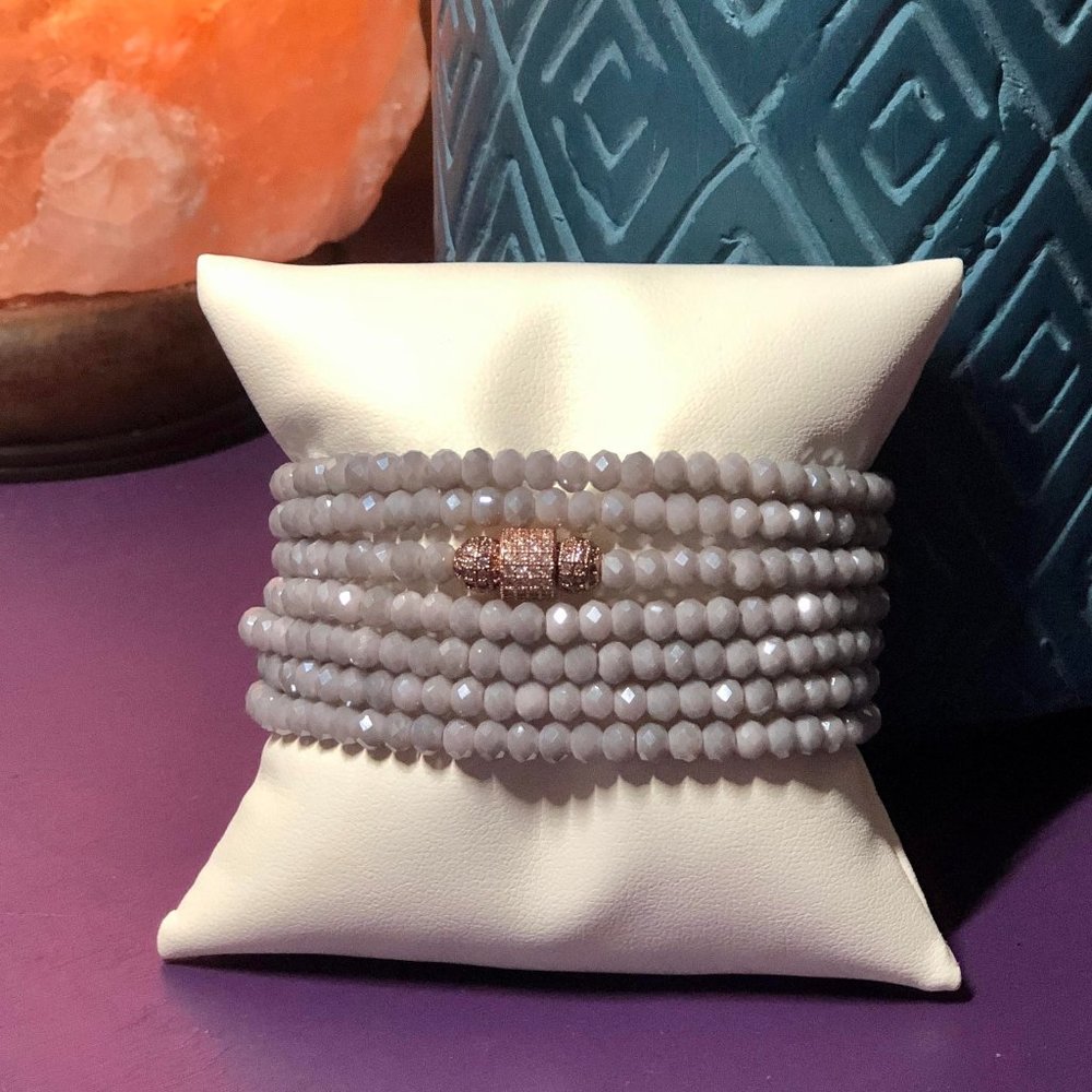 7 wrap crystal bead bracelet and necklace